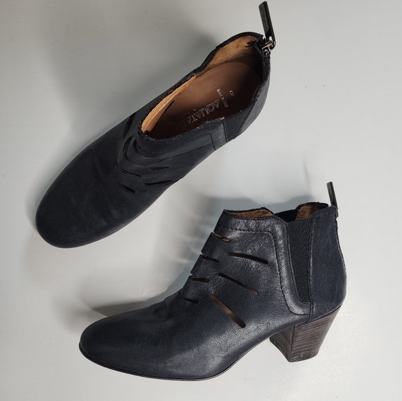 Aquatalia Marvin K Frieda ankle boots leather Gray Cutout booties size 8 - Picture 3 of 8